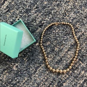 Silver beaded Tiffany necklace